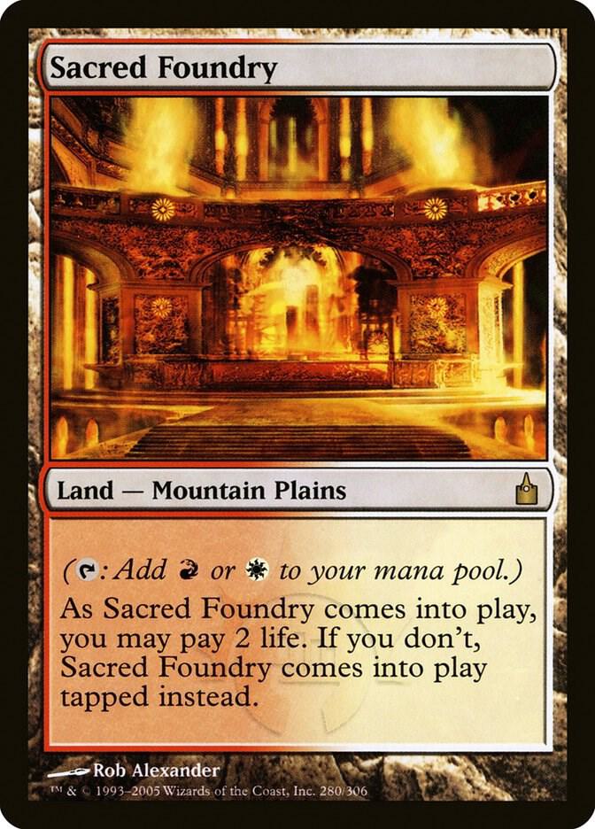 Sacred Foundry 280 card from Ravnica: City of Guilds