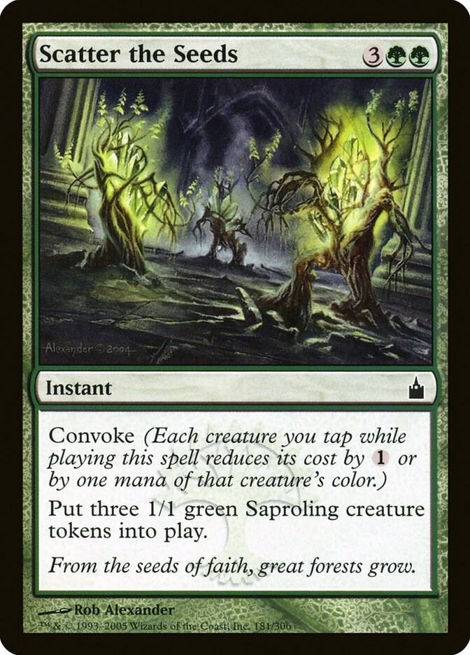 Scatter the Seeds 181 card from Ravnica: City of Guilds