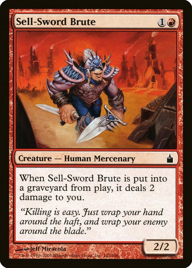 Sell-Sword Brute 142 card from Ravnica: City of Guilds