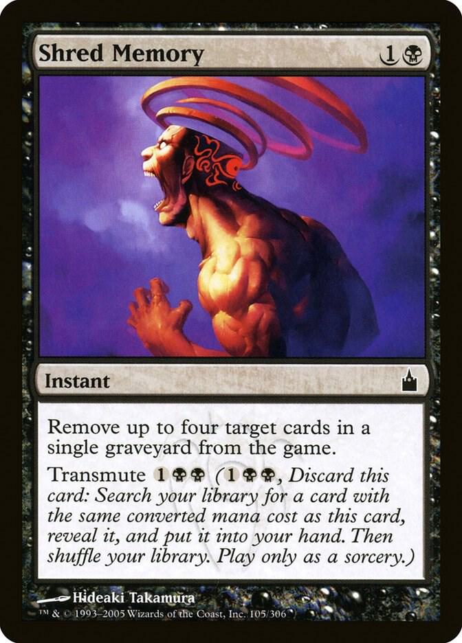 Shred Memory 105 card from Ravnica: City of Guilds