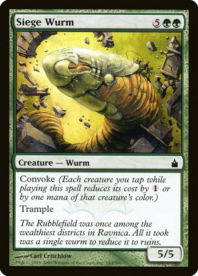 Siege Wurm 183 card from Ravnica: City of Guilds