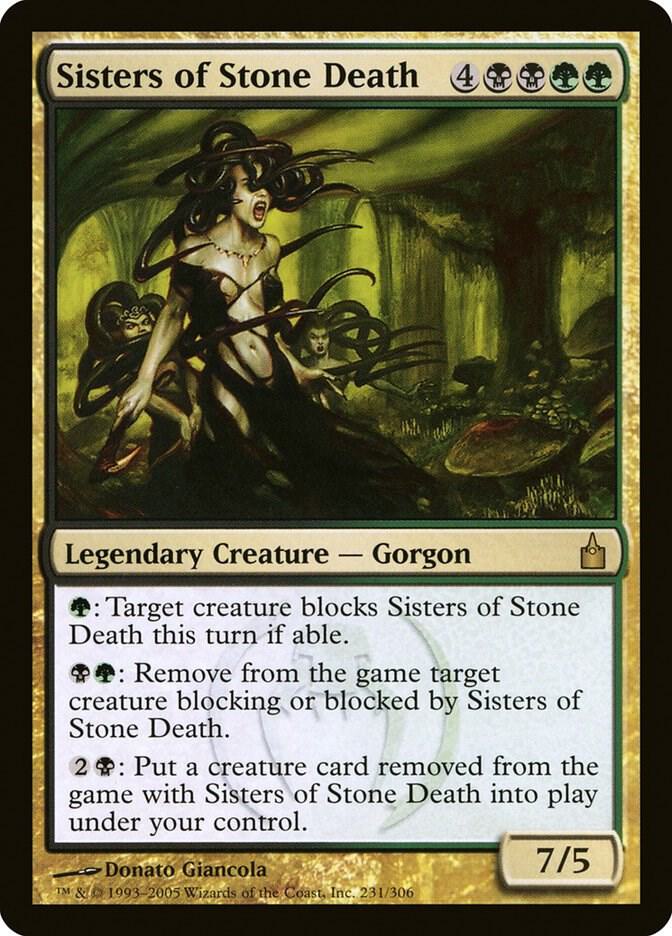 Sisters of Stone Death 231 card from Ravnica: City of Guilds