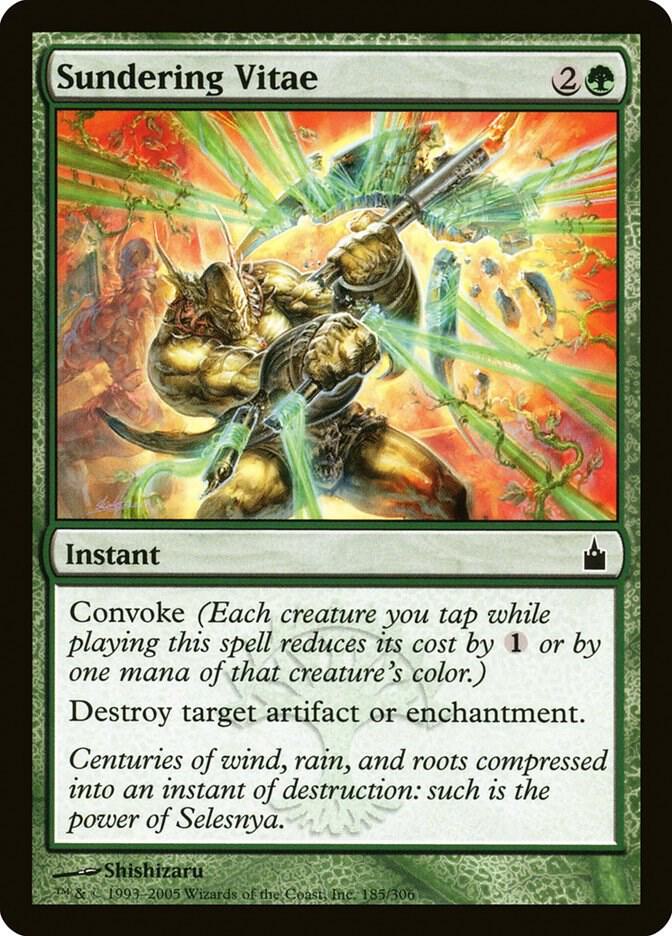 Sundering Vitae 185 card from Ravnica: City of Guilds