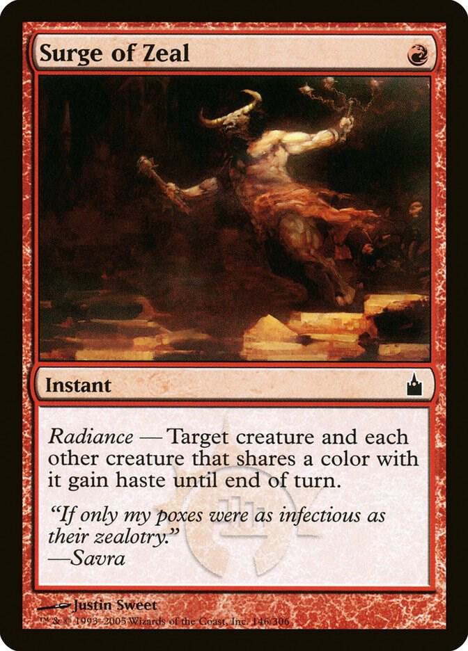 Surge of Zeal 146 card from Ravnica: City of Guilds