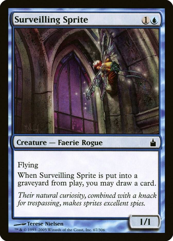 Surveilling Sprite 67 card from Ravnica: City of Guilds