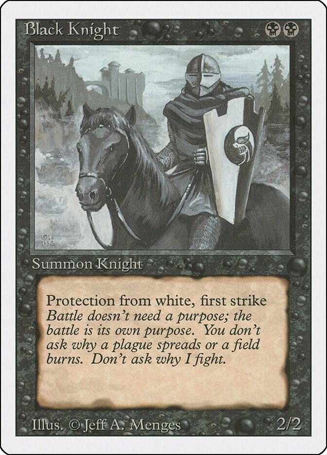 Black Knight card from Revised Edition