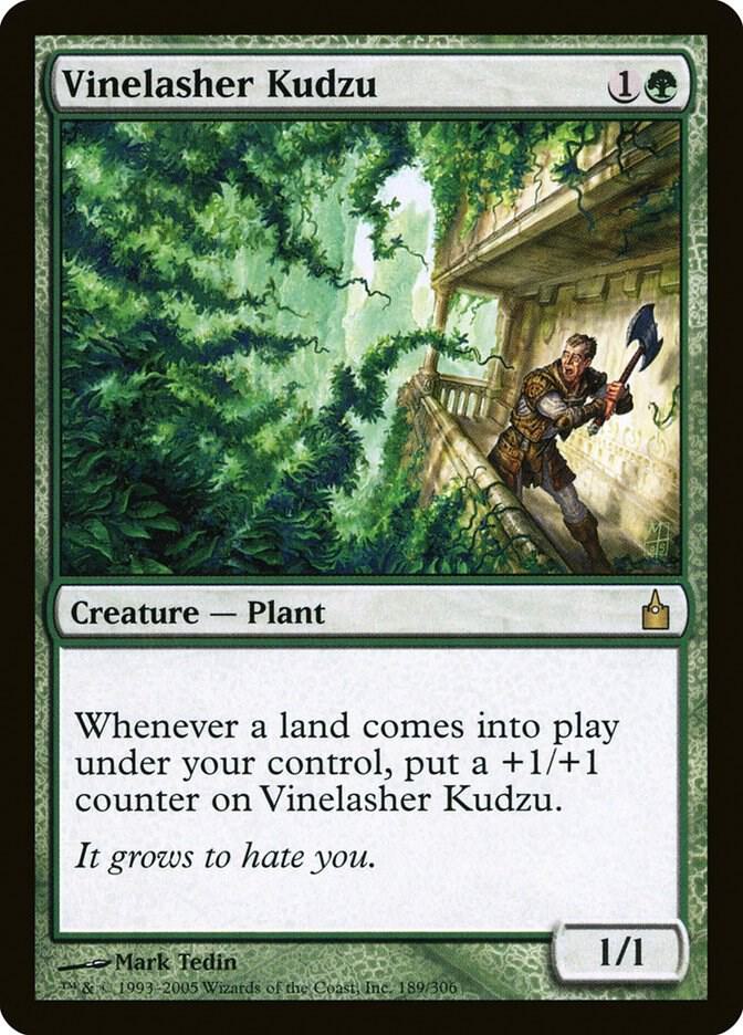 Vinelasher Kudzu 189 card from Ravnica: City of Guilds