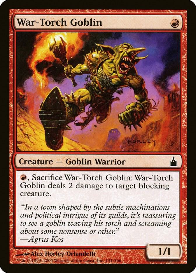 War-Torch Goblin 151 card from Ravnica: City of Guilds