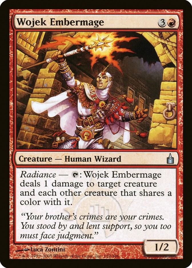 Wojek Embermage 152 card from Ravnica: City of Guilds