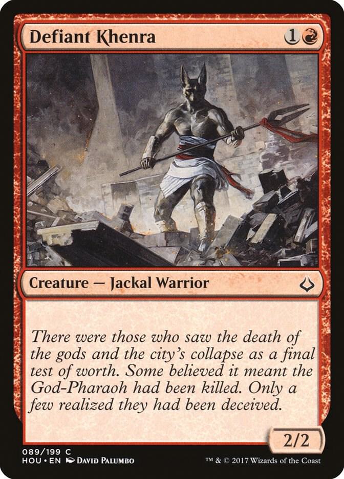 Defiant Khenra 89 card from Hour of Devastation