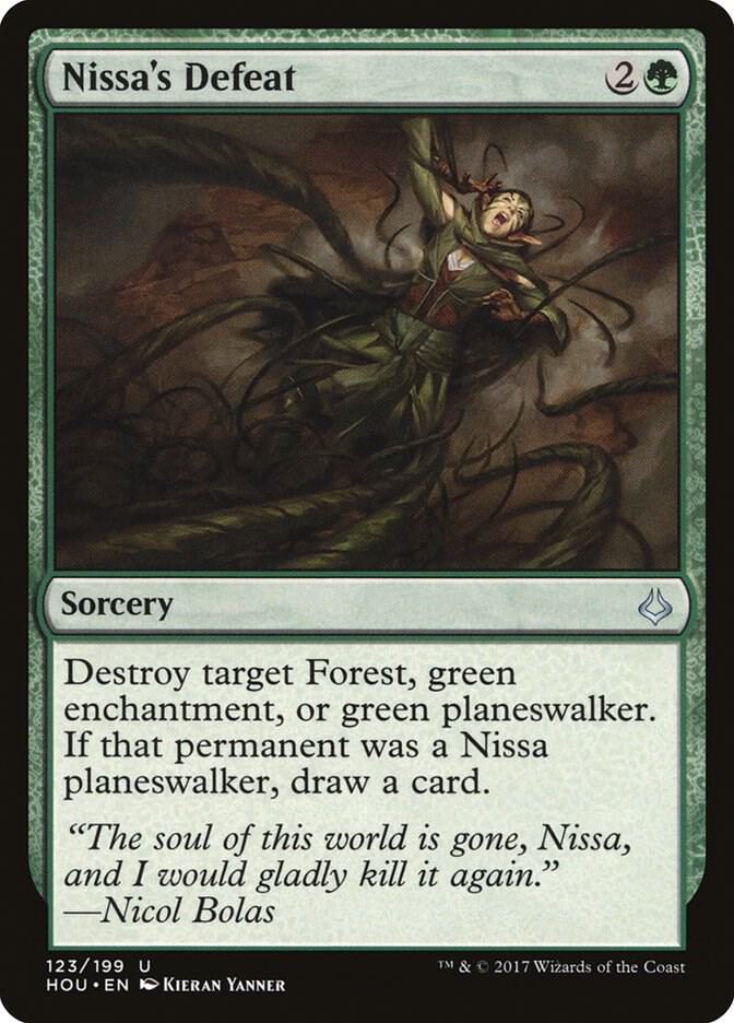 Nissa's Defeat 123 card from Hour of Devastation