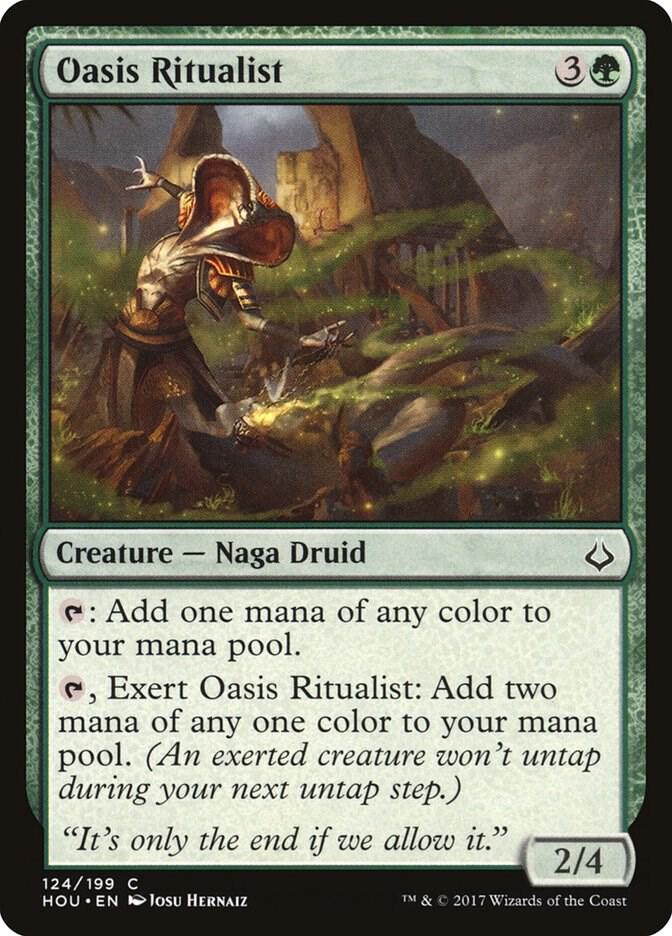 Oasis Ritualist 124 card from Hour of Devastation