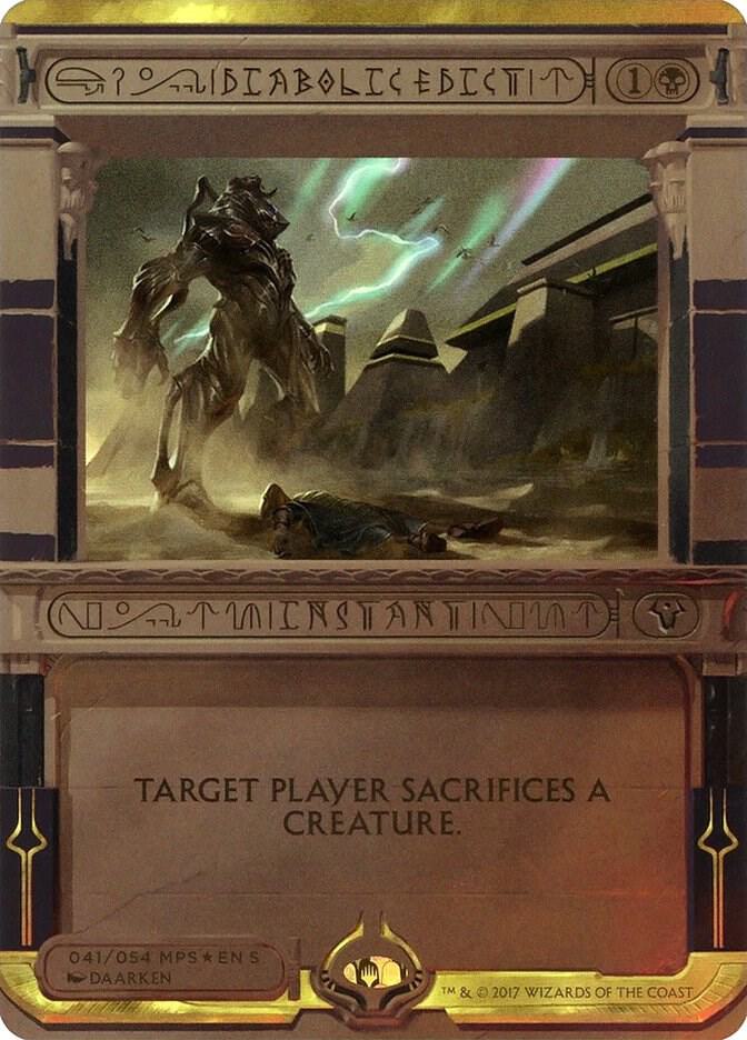 Diabolic Edict 41 card from Masterpiece Series: Amonkhet Invocations