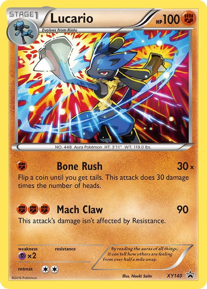 Lucario XY140 card from XY Promos