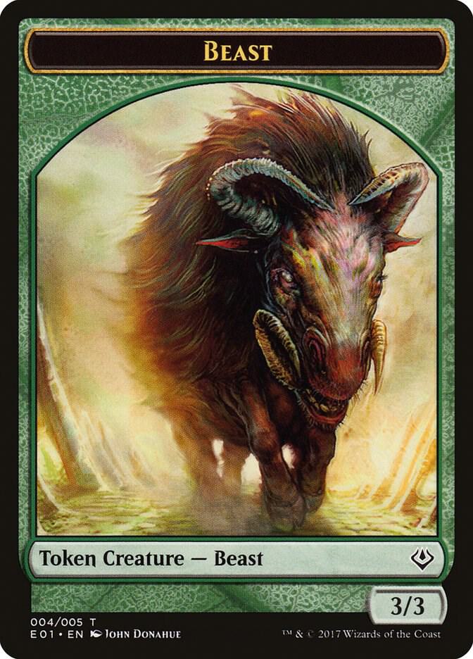 Beast (004) // Soldier Double-sided Token 4 // 1 card from Archenemy: Nicol Bolas