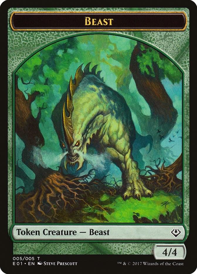 Beast (005) // Soldier Double-sided Token 5 // 1 card from Archenemy: Nicol Bolas