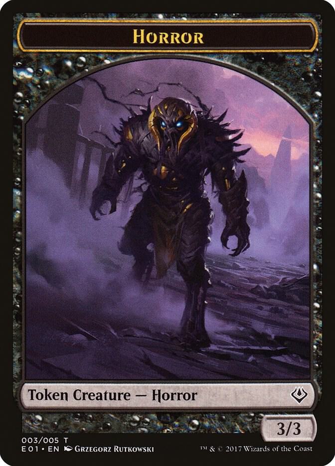 Horror // Zombie Double-Sided Token 3 // 20 card from Archenemy: Nicol Bolas
