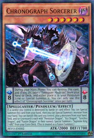 Chronograph Sorcerer PEVO-EN002 card from Pendulum Evolution