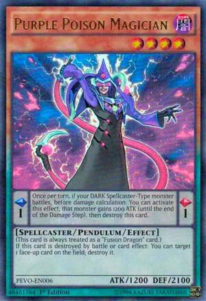 Purple Poison Magician PEVO-EN006 card from Pendulum Evolution