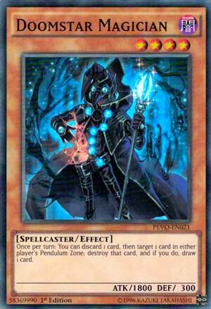 Doomstar Magician PEVO-EN021 card from Pendulum Evolution