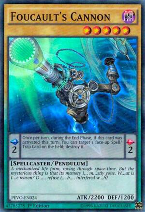 Foucault's Cannon PEVO-EN024 card from Pendulum Evolution