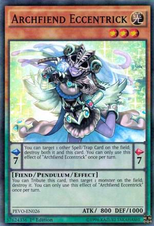 Archfiend Eccentrick PEVO-EN026 card from Pendulum Evolution