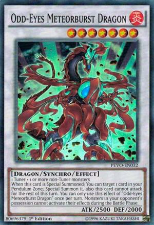 Odd-Eyes Meteorburst Dragon PEVO-EN032 card from Pendulum Evolution