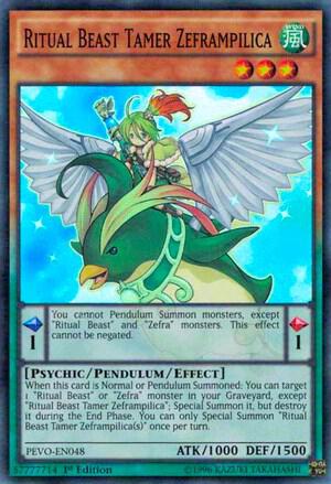 Ritual Beast Tamer Zeframpilica PEVO-EN048 card from Pendulum Evolution