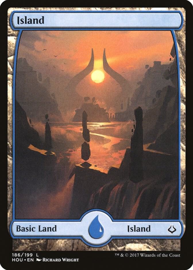Island - Full Art 186 card from Hour of Devastation