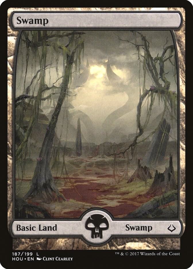 Swamp - Full Art 187 card from Hour of Devastation