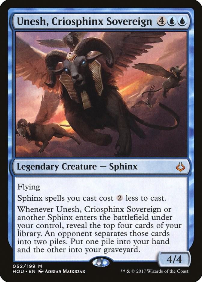 Unesh, Criosphinx Sovereign 52 card from Hour of Devastation