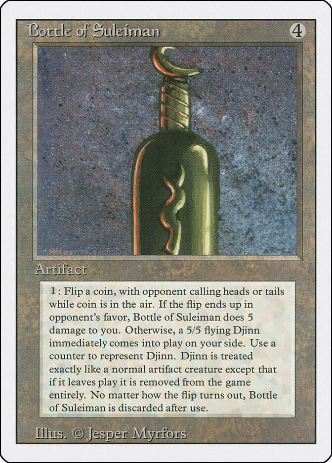 Bottle of Suleiman card from Revised Edition