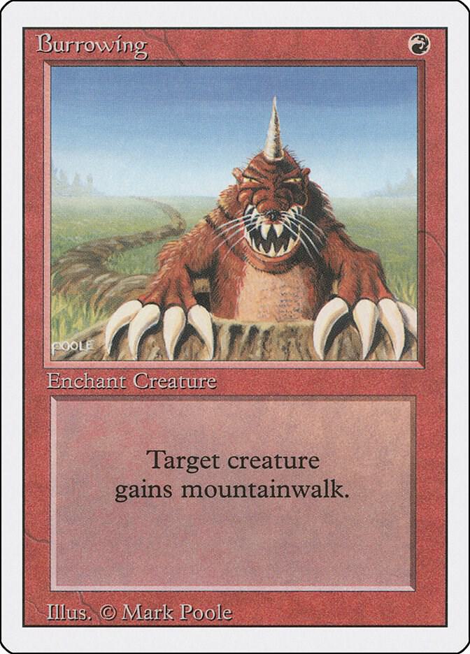 Burrowing card from Revised Edition