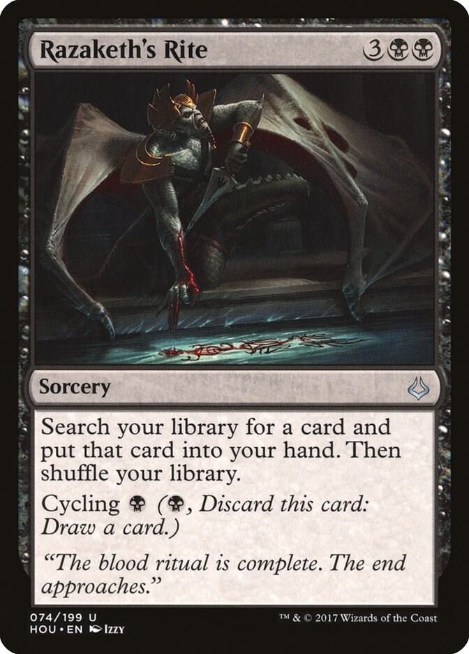 Razaketh's Rite 74 card from Hour of Devastation