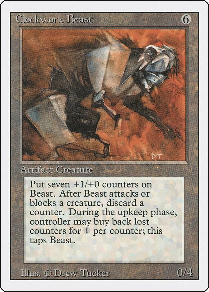 Clockwork Beast card from Revised Edition