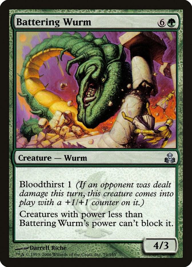 Battering Wurm 79 card from Guildpact