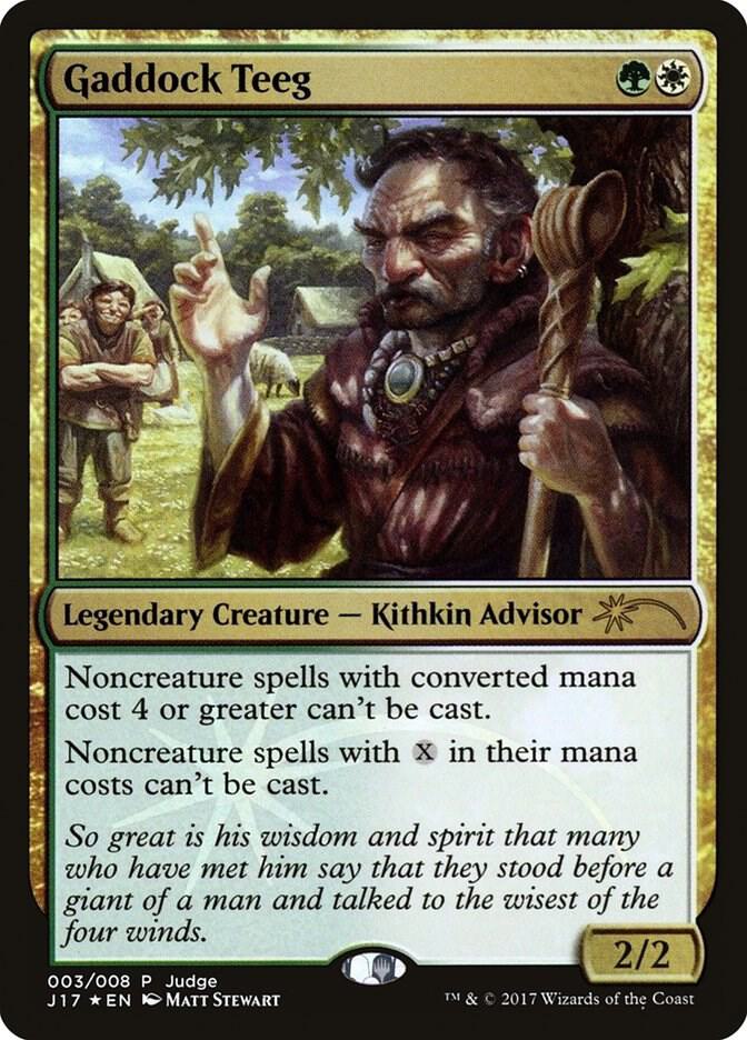 Gaddock Teeg 3 card from Judge Promos