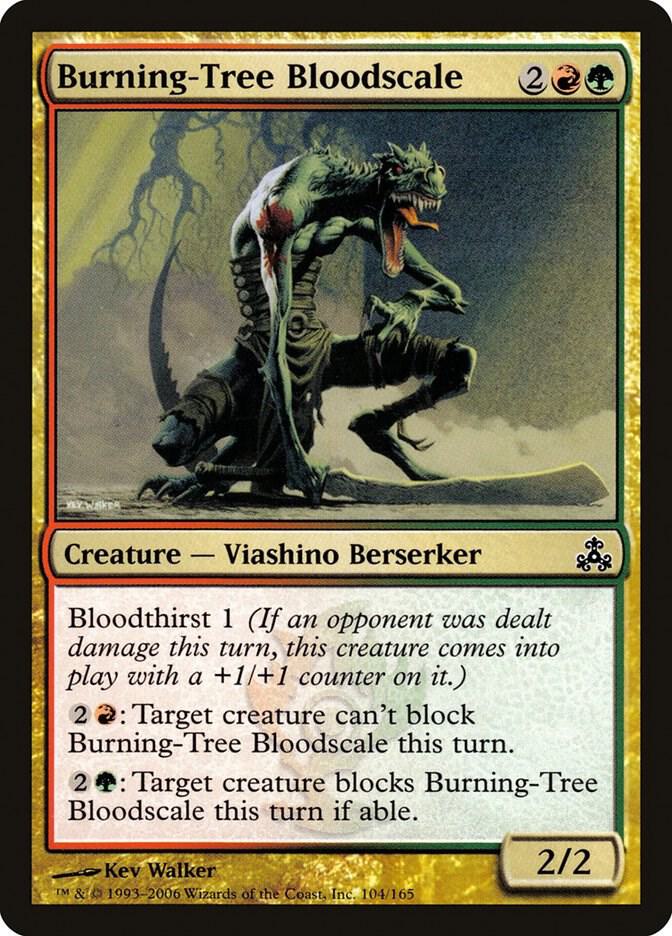 Burning-Tree Bloodscale 104 card from Guildpact