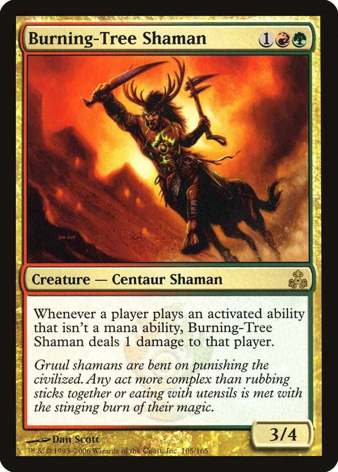 Burning-Tree Shaman 105 card from Guildpact