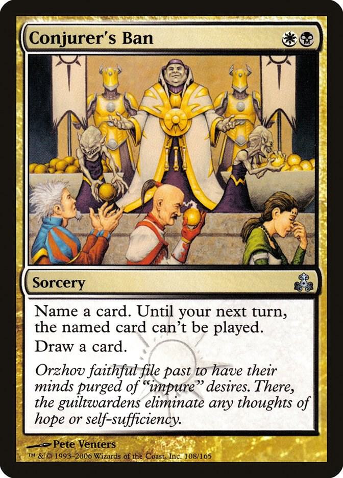 Conjurer's Ban 108 card from Guildpact