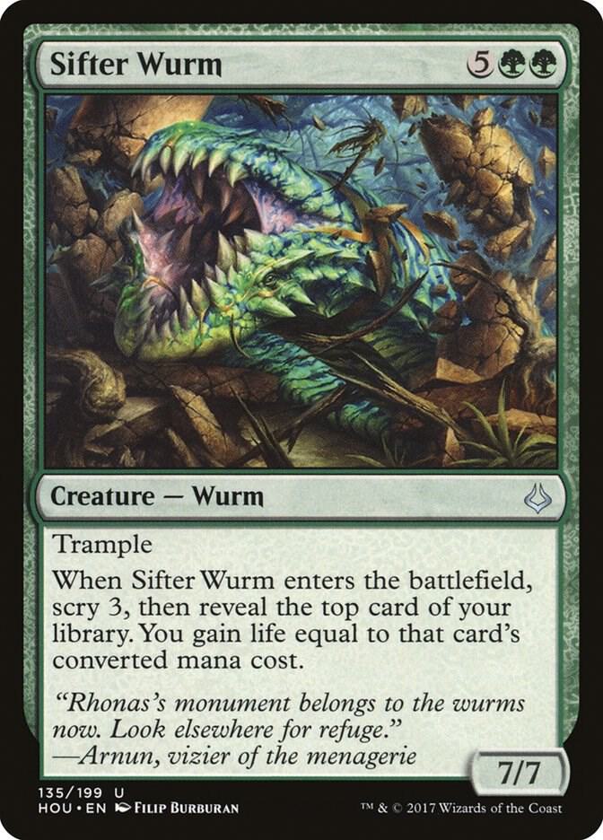 Sifter Wurm 135 card from Hour of Devastation