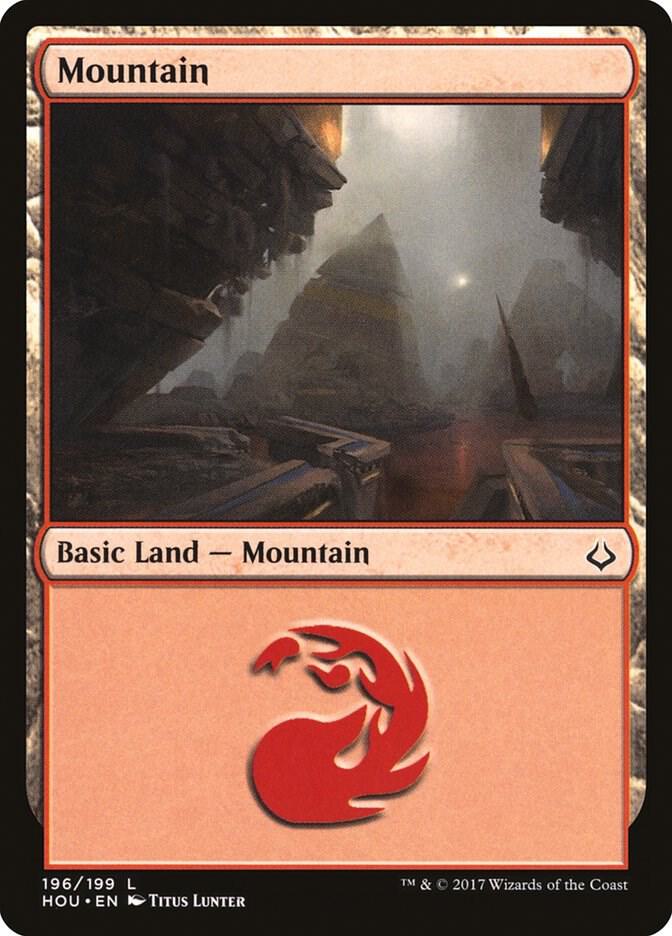 Mountain 196 card from Hour of Devastation