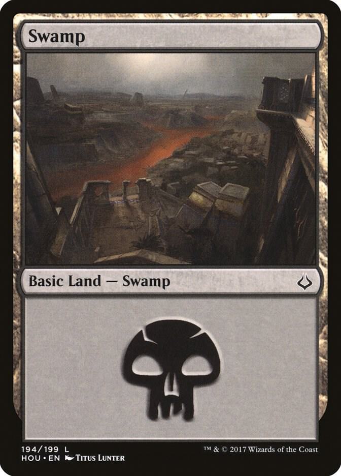 Swamp 194 card from Hour of Devastation