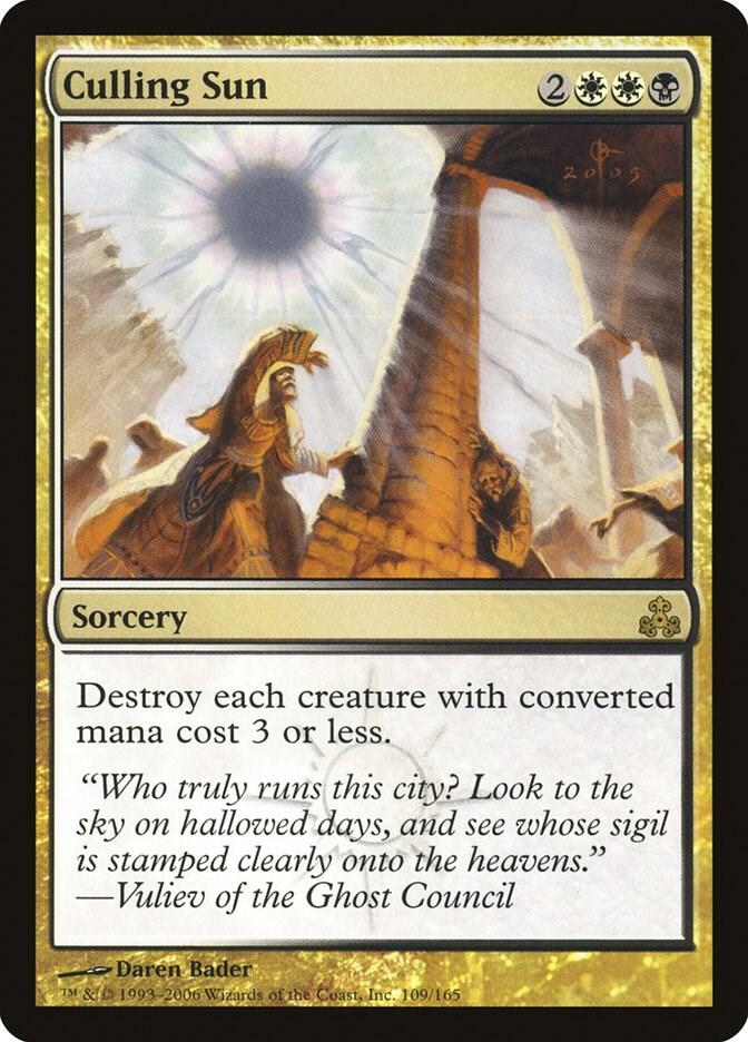 Culling Sun 109 card from Guildpact