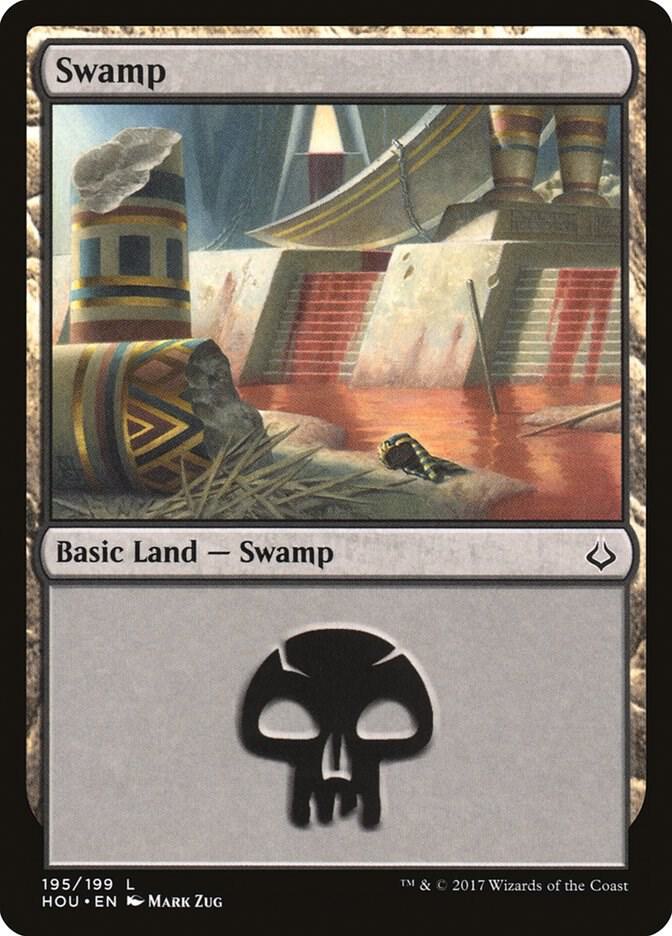 Swamp 195 card from Hour of Devastation