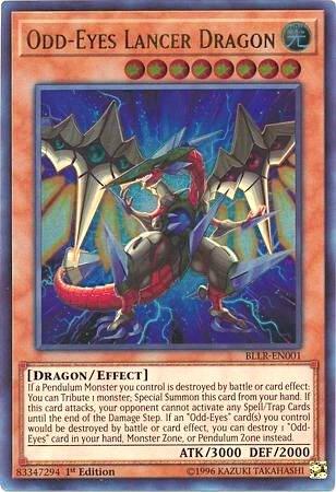 Odd-Eyes Lancer Dragon BLLR-EN001 card from Battles of Legend: Light's Revenge