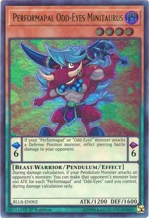 Performapal Odd-Eyes Minitaurus BLLR-EN002 card from Battles of Legend: Light's Revenge