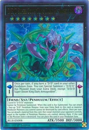 D/D/D Super Doom King Dark Armageddon BLLR-EN008 card from Battles of Legend: Light's Revenge
