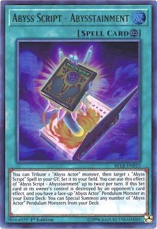 Abyss Script - Abysstainment BLLR-EN013 card from Battles of Legend: Light's Revenge