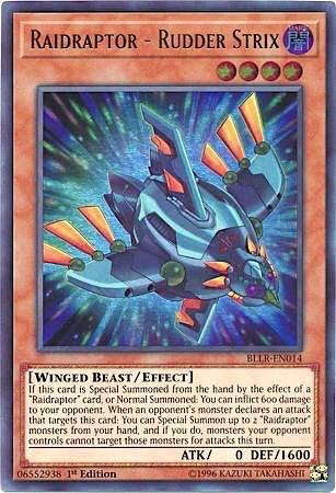 Raidraptor - Rudder Strix BLLR-EN014 card from Battles of Legend: Light's Revenge